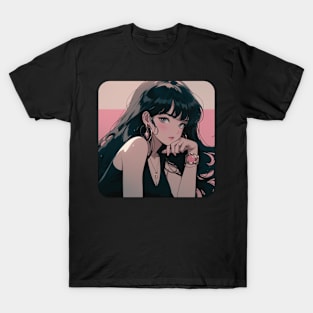 Dreamy female character retro T-Shirt